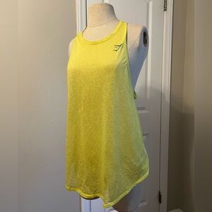 Gymshark oversize sheer yellow tank medium
